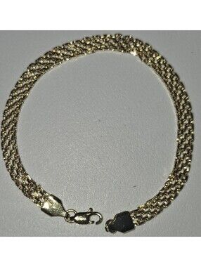 Italian 925 Gold Vermeil Mesh Bracelet